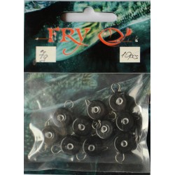 Вантаж вухатий рибальський, таблетка (ексцентрик) колір Silvereyes Black, 10шт в уп., вага 7г